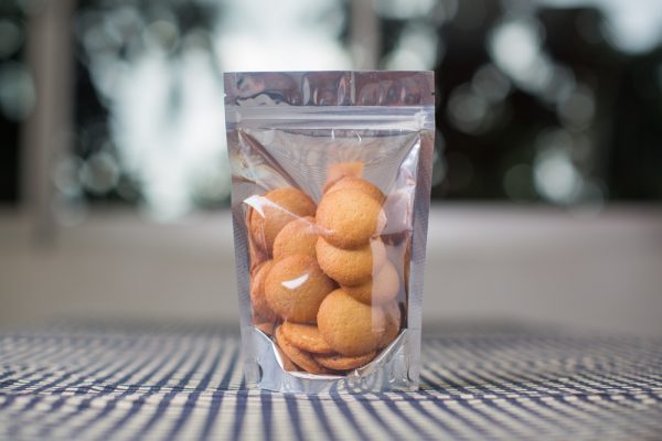 cookies in sealed pouch